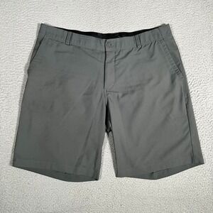 Nike Shorts Mens 38 Gray 10" Dri-Fit UV Golf Chino 10"‎ Grip Waist Logo Casual